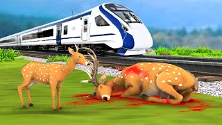 गर्भवती हिरण माँ बच्चा और ट्रेन Train Crossing Pregnant Deer and Baby Story Moral Stories in Hindi