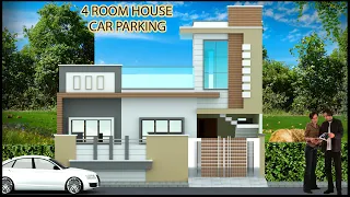 4 Room House 3D House Design With Car Parking | 30x40 Home Plan With Elevation | Gopal Architecture
