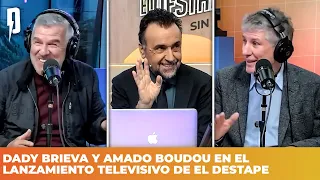 Dady Brieva y Amado Boudou en el lanzamiento televisivo de #ElDestapeSinFin