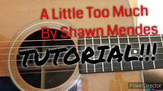 A LITTLE TOO MUCH BY SHAWN MENDES - Simple Fingerstyle Guitar Tutorial - Travis-Style Picking
