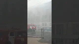 В Петропавловске горит рынок