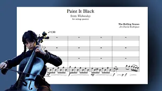 Wednesday | Paint It Black | arr.string quartet | Sheet Music