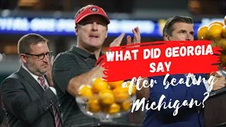 What did Georgia say after beating Michigan?