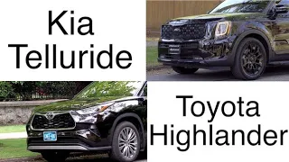 Toyota Highlander VS Kia Telluride Comparison // Which one??