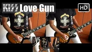 KISS - Love Gun Instrumental guitar cover with solo HD