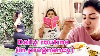 My whole day routine in Pregnancy| workout diet mindfulness | HINDI | WITH ENGLISH SUBTITLES |