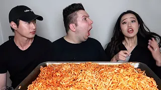 This video of Zach Choi & Stephanie Soo was deleted from the original mukbang....