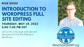 Nick Diego - Introduction to WordPress Full Site Editing