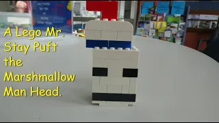 A Lego Mr. Stay Puft the Marshmallow Man Head.