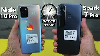 infinix Note 10 Pro vs Spark 7 Pro - Speed Test & Rendering Test!