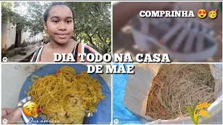 PASSEI O DIA TODO NA CASA DE MÃE + COMPREI UMA SANDÁLIA TRATORADA 😍 • ALMOÇO SIMPLES 😋| E+