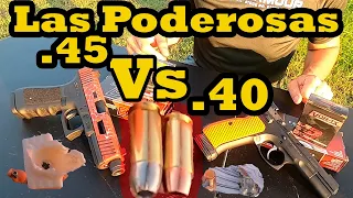 Las pistolas Mas poderosas .45 Vs .40 glock 21 cz 75 en español