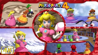 All Minigames (Peach gameplay) | Mario Party 4 ⁴ᴷ
