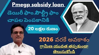 PMEGP Telugu||How to Get PMEGP Sabsidy loan||PMEGP Eligibility 2022@Antharnetra
