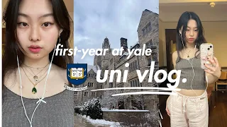 week in my life as a yale student 🎱🫐📓🐶🤍 | productive days, hanging w/ friends, rushing a frat?