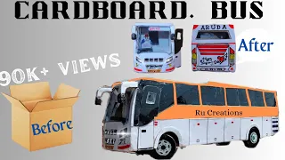 How to make cardboard bus at home || cardboard bus kaise banaye|| How to made cardboard bus