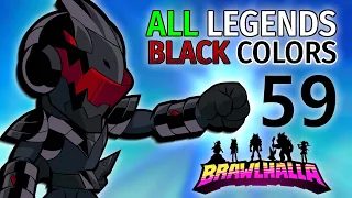 BLACK COLORS for ALL LEGENDS!! • Red Raptor Enshrinement • Brawlhalla 1v1 Gameplay