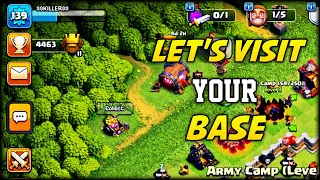 Coc Live || Farming+ Th 11 Strategy || Let's Visit Your Base Road to 3000 Subs