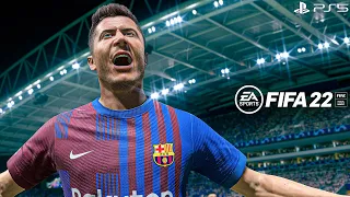 FIFA 22 PS5 | Barcelona Vs Ajax Ft. Lewandowski, Azpilicueta, Di Maria, | 4K Gameplay