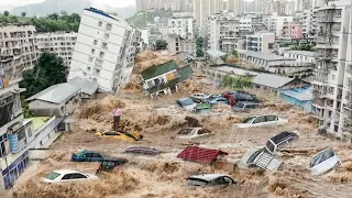 China is Flooded! Typhoon Haikui destroys dam in Fujian, the city went under water