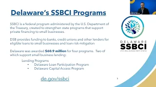 State's Small Business Credit Initiative (SSBCI) Information Session