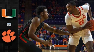 Miami vs Clemson Men's Basketball Highlights (2019-20)