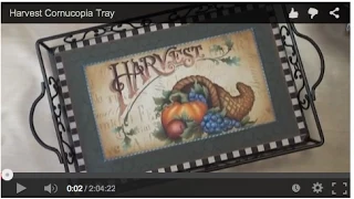 Harvest Cornucopia Tray Tole and Decorative Painting by Patricia Rawlinson