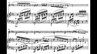 Three Romances for Violin and Piano, Op  22, Andante molto (C. Schumann) Score Animation