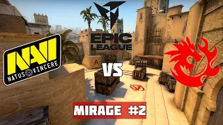 NAVI vs GROND. Map-2 Mirage. EPIC CIS League Spring 2021