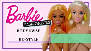 Barbie Fashionistas #155 & #161 - Body Swap with Electric Heat Pad + Re-Style