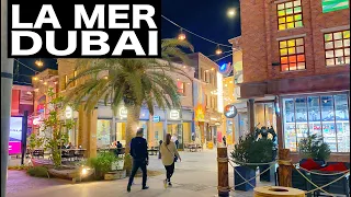 LA MER Dubai Complete Night Walk | 4K | Dubai Tourist Attraction