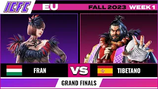 Fran (Anna) vs. Tibetano (Ganryu) | ICFC Tekken 7 Tournament EU: Fall 2023 Week 1 - Grand Finals