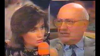 Marcel Reich-Ranicki im Gespräch mit der jungen Sandra Maischberger (Live im Schlachthof 1990)