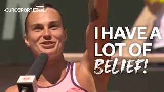 "It Feels Amazing!" | Sabalenka Reacts To Her Straight Set Win Over Rakhimova | Eurosport Tennis