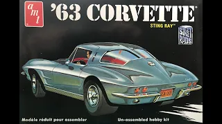 Building the AMT '63 Custom Corvette Sting Ray Split Window scale model kit Part 1