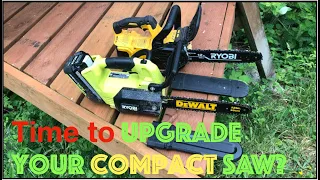 12 Inch Chainsaw Comparison - Gen1 DeWalt 20V vs. Gen2 Ryobi 40V