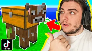 PROBAMOS los TIKTOK más VIRALES DE MINECRAFT ¿FUNCIONAN? 😂😱 MINECRAFT TIK TOK 39