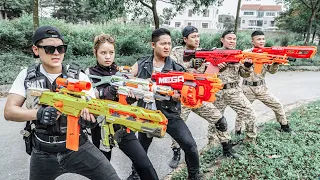 LTT Game Nerf War : Warriors SEAL X Nerf Guns Fight Wild Crime Group Mr Zero Crazy Royal Police