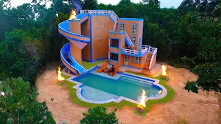 [Full Video] Building Creative Modern Water Slide Park To Underground Swimming Pool & Villa House