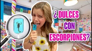 COMIENDO DULCES RAROS Y GIGANTES / Paleta Con Escorpión