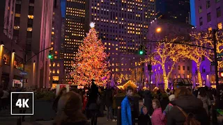 Christmas NEW YORK 2022 🎄 Saks Fifth avenue light show, Rockefeller Center