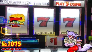 Triple Dollars Slot Machine with Reel Mystery Action. Sizzling 7 @YAAMAVA' San Manuel 赤富士スロット