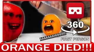 360° VR VIDEO - Funny Annoying Orange Finally Knifed! Dead Parody | VIRTUAL REALITY