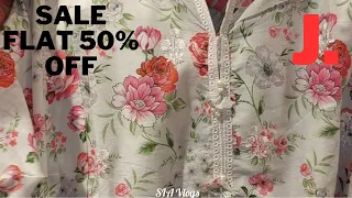 J. Sale flat 50% off in pret collection/J. Junaid jamshed sale today/sia vlogs