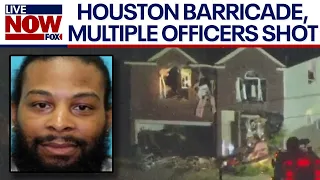 Houston officers shot: Suspect barricaded after shooting 3 officers in 24 hours | LiveNOW from FOX