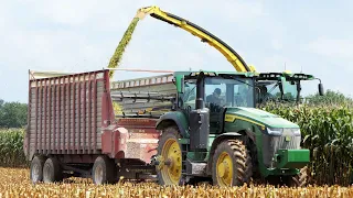 John Deere 9500i chopping corn Silage in Adairville Kentucky | Corn Silage Season 2023