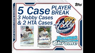 CASE #3+4 - 2021 Bowman Chrome 5 Case (3 Hobby + 2 HTA) Player Break eBay 12/18/21