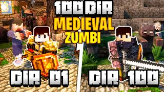 SOBREVIVI 100 DIAS EM UMA APOCALIPSE ZUMBI Medieval no MINECRAFT HARDCORE - O FILME