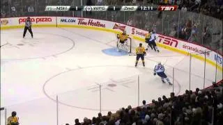 Chris Thorburn drills Shea Weber [HD]