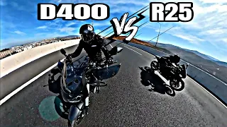 YAMAHA YZF R25 VS DOMİNAR 400 UG /// R25 Gerçekten Deler mi ? motovlog